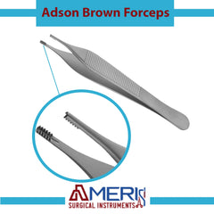Adson Brown forceps surgical instrument stainless steel